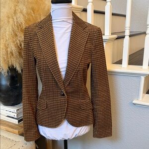 Zara Brown Checkered Blazer